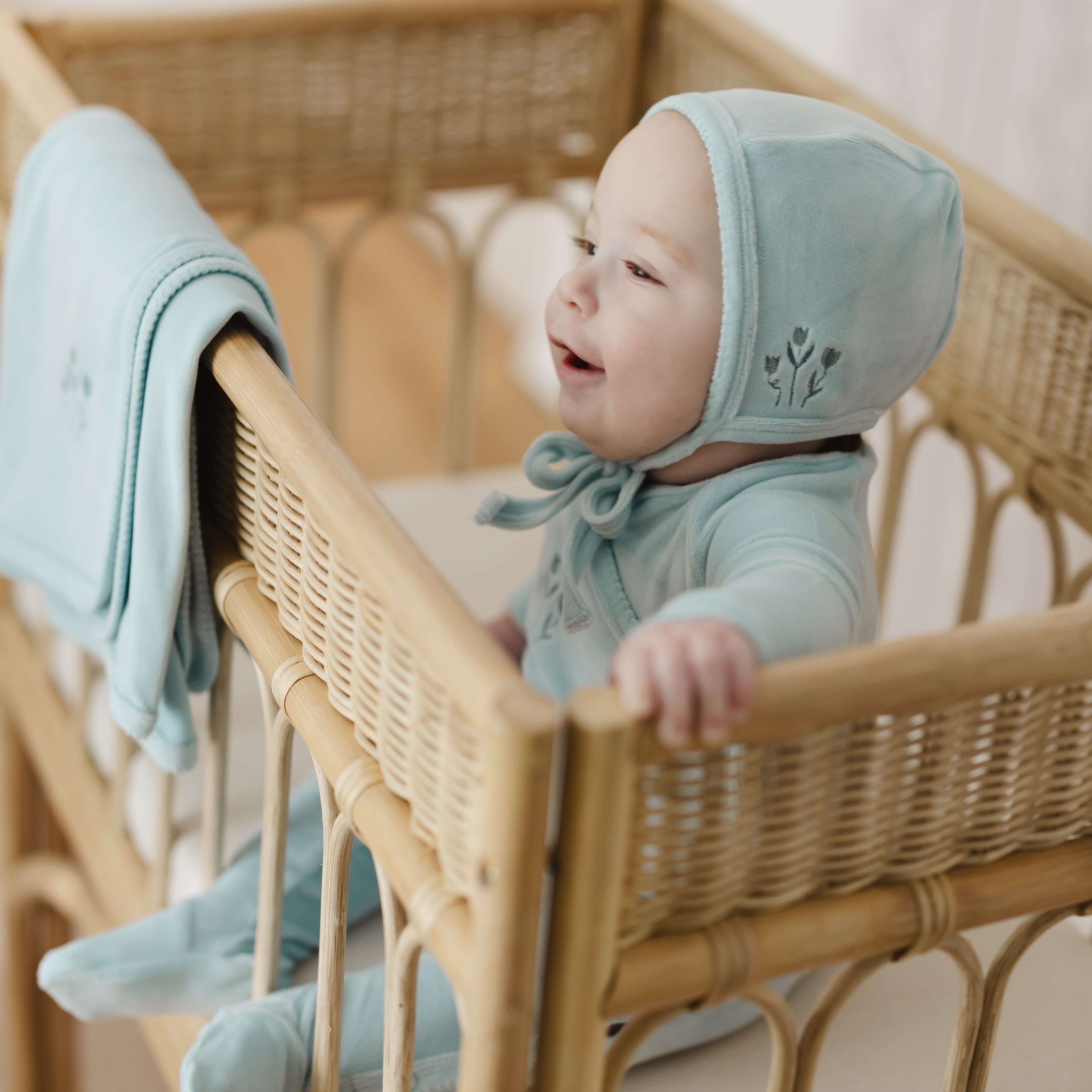 Simply Sweet Tulip Velour Set - Blue