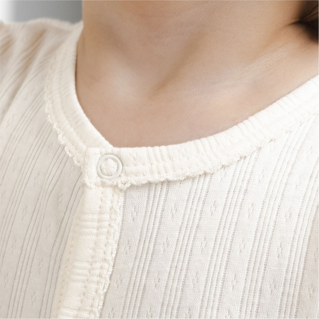 Scalloped Ribbed Blanket - Cream