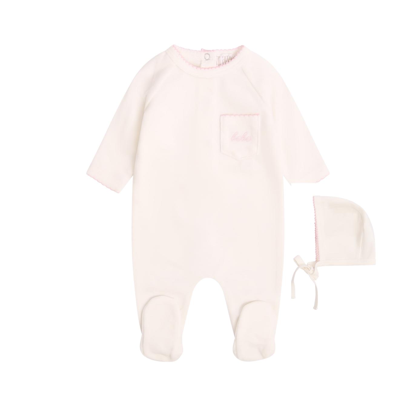 Bebe Winter Snuggles Footie + Hat - Pink
