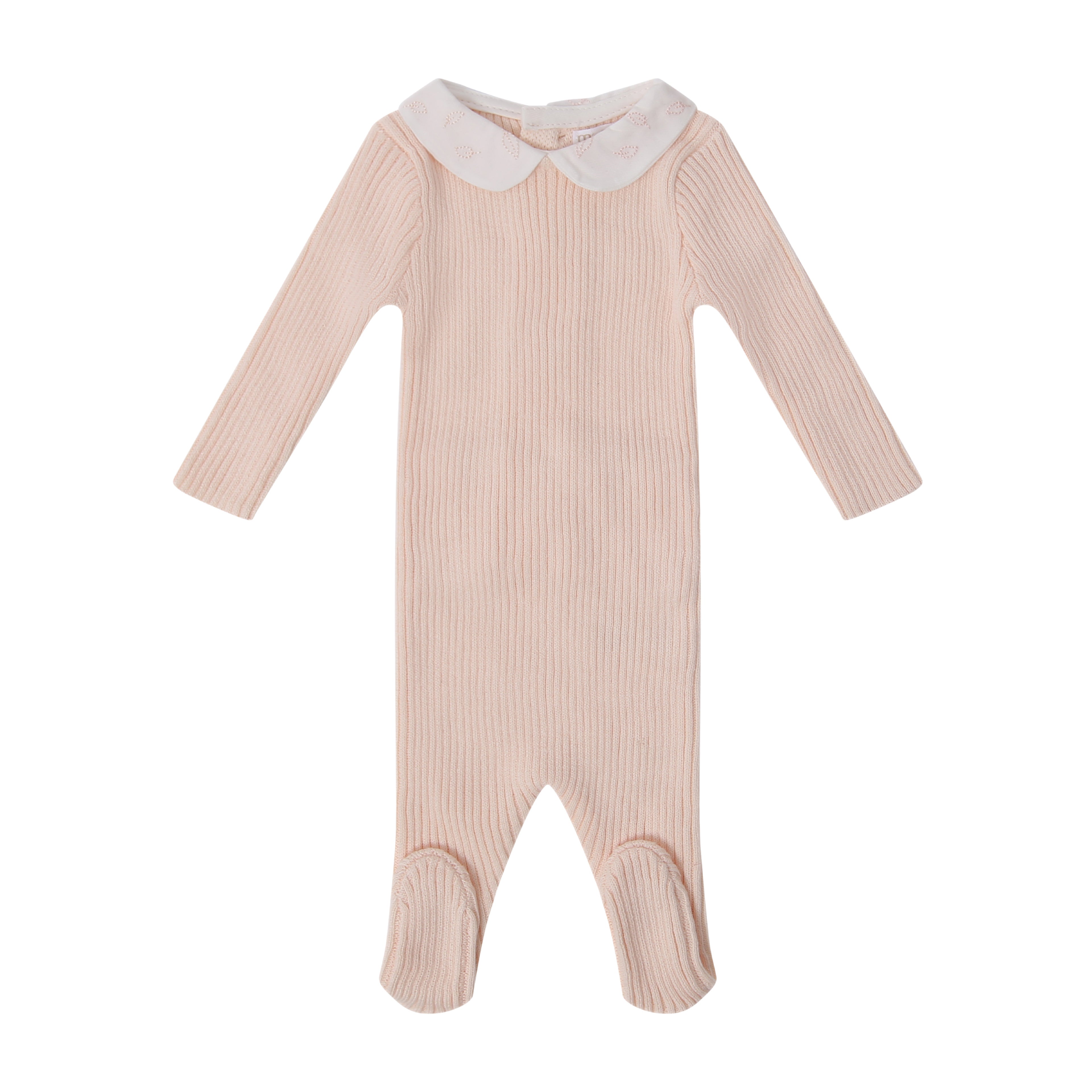Collared Classic Footie - Pink