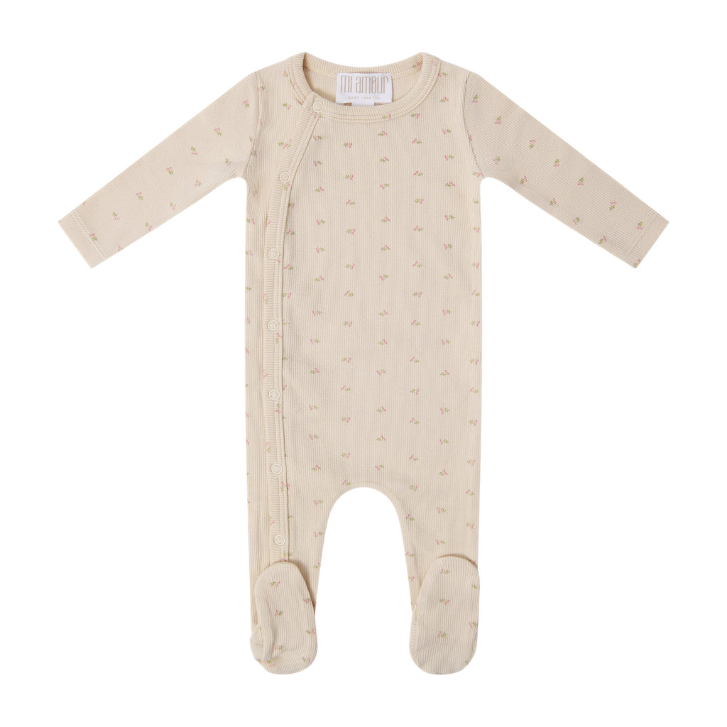 Little Petals Footie - Pink Floral