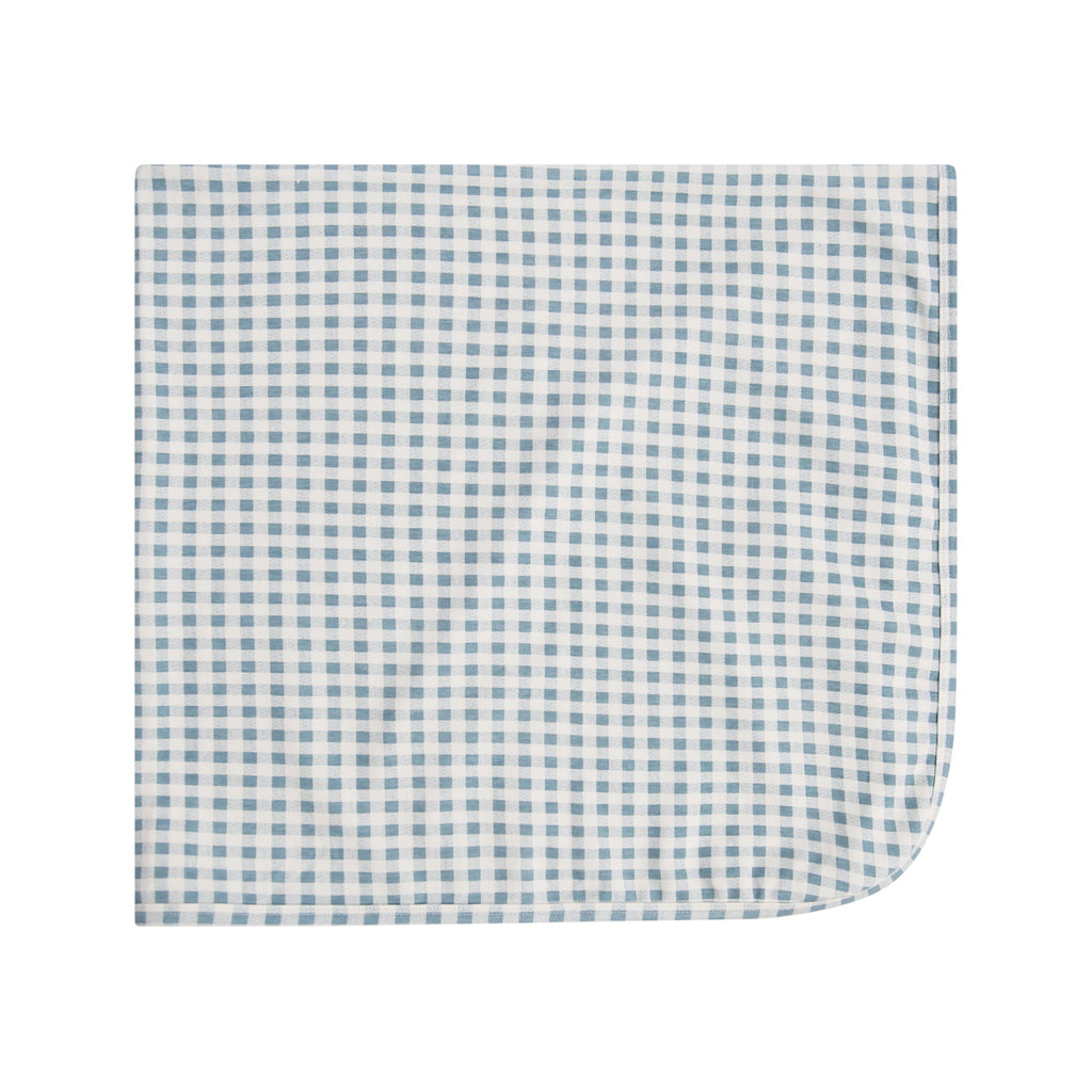 Gingham Playset Blanket - Blueberry