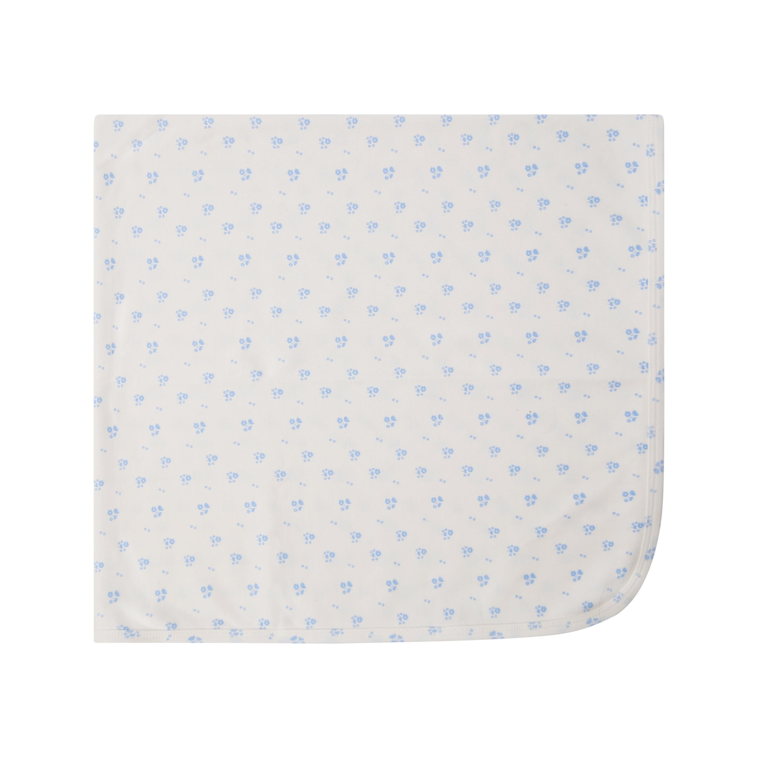 Printed Florals Blanket - Blue