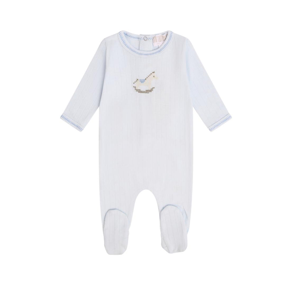Rock-a-Bye Pointelle Footie - Blue