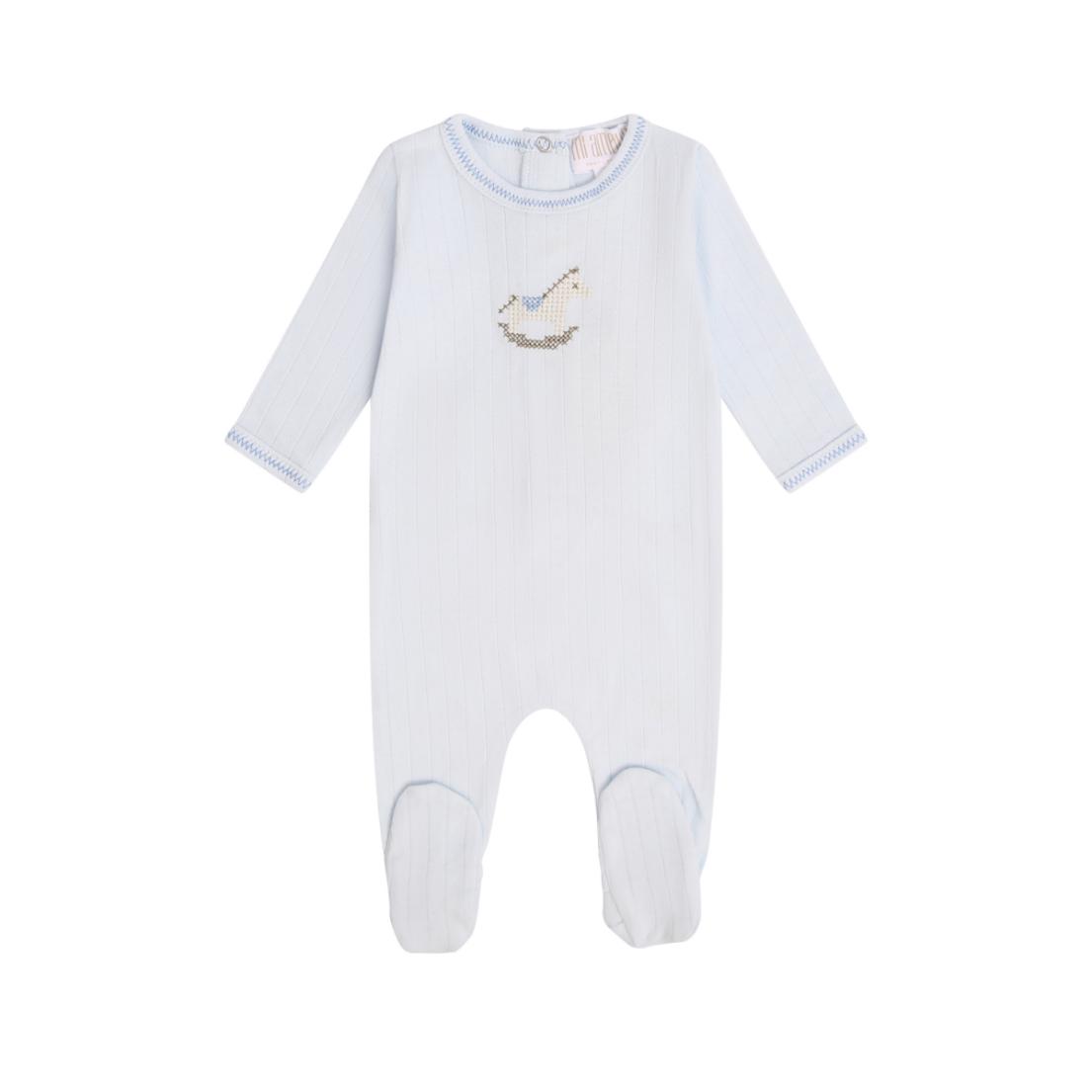 Rock-a-Bye Pointelle Footie - Blue