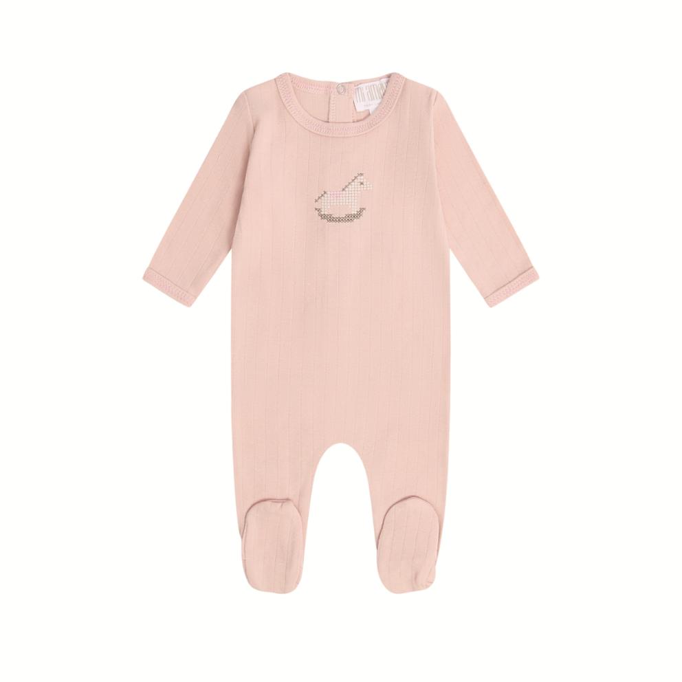 Rock-a-Bye Pointelle Footie - Pink