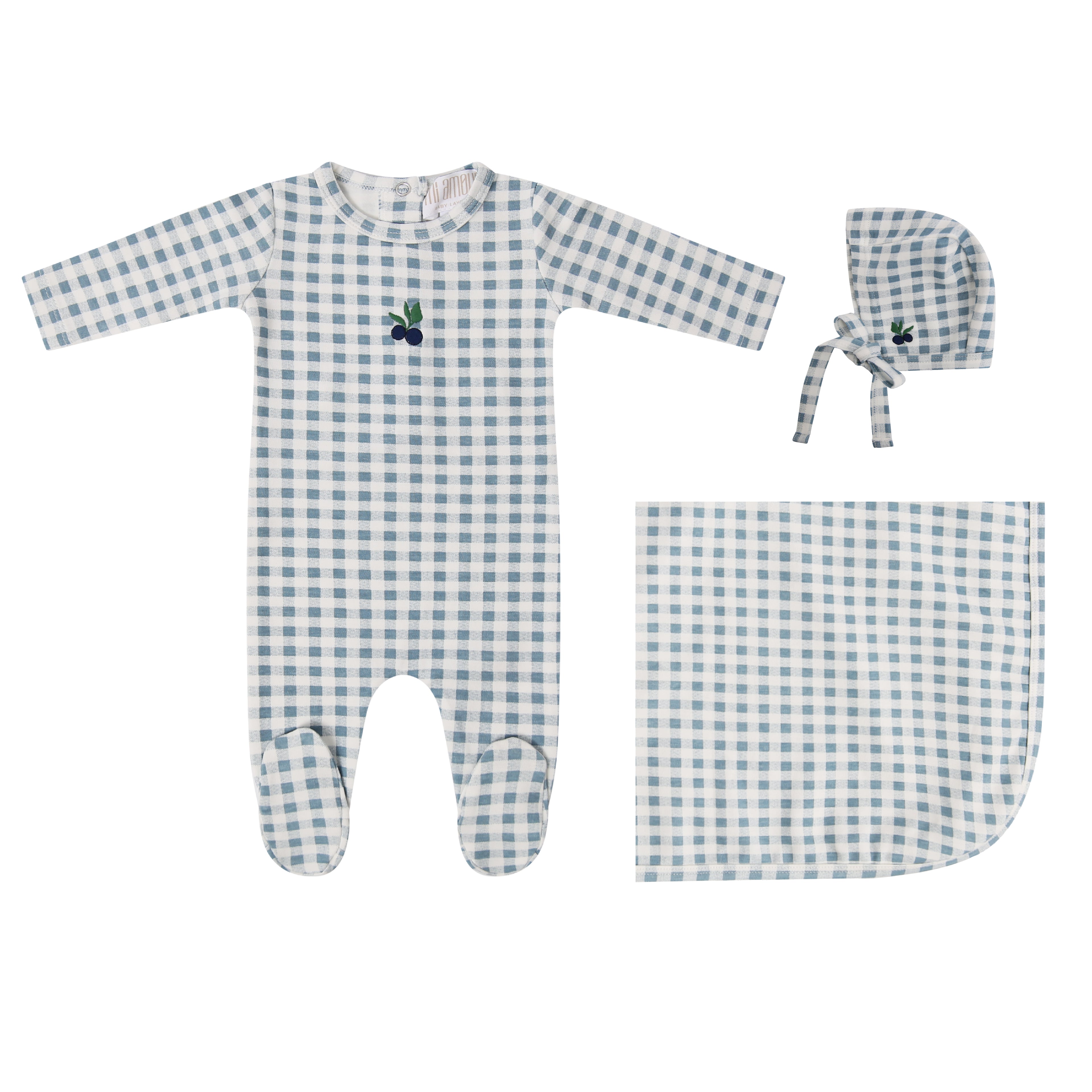 Gingham Playset Set - Blueberry