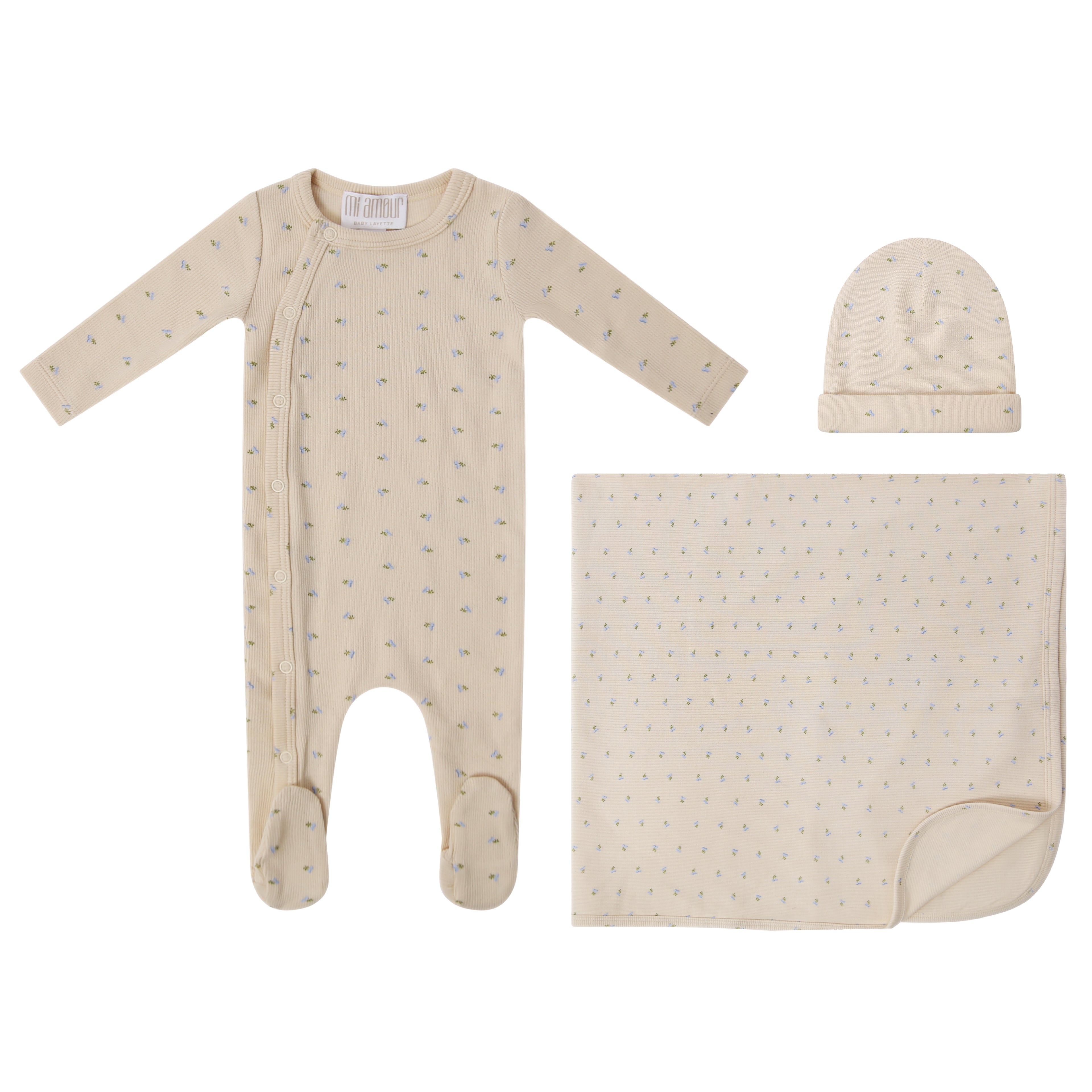 Little Petals Set - Blue Floral