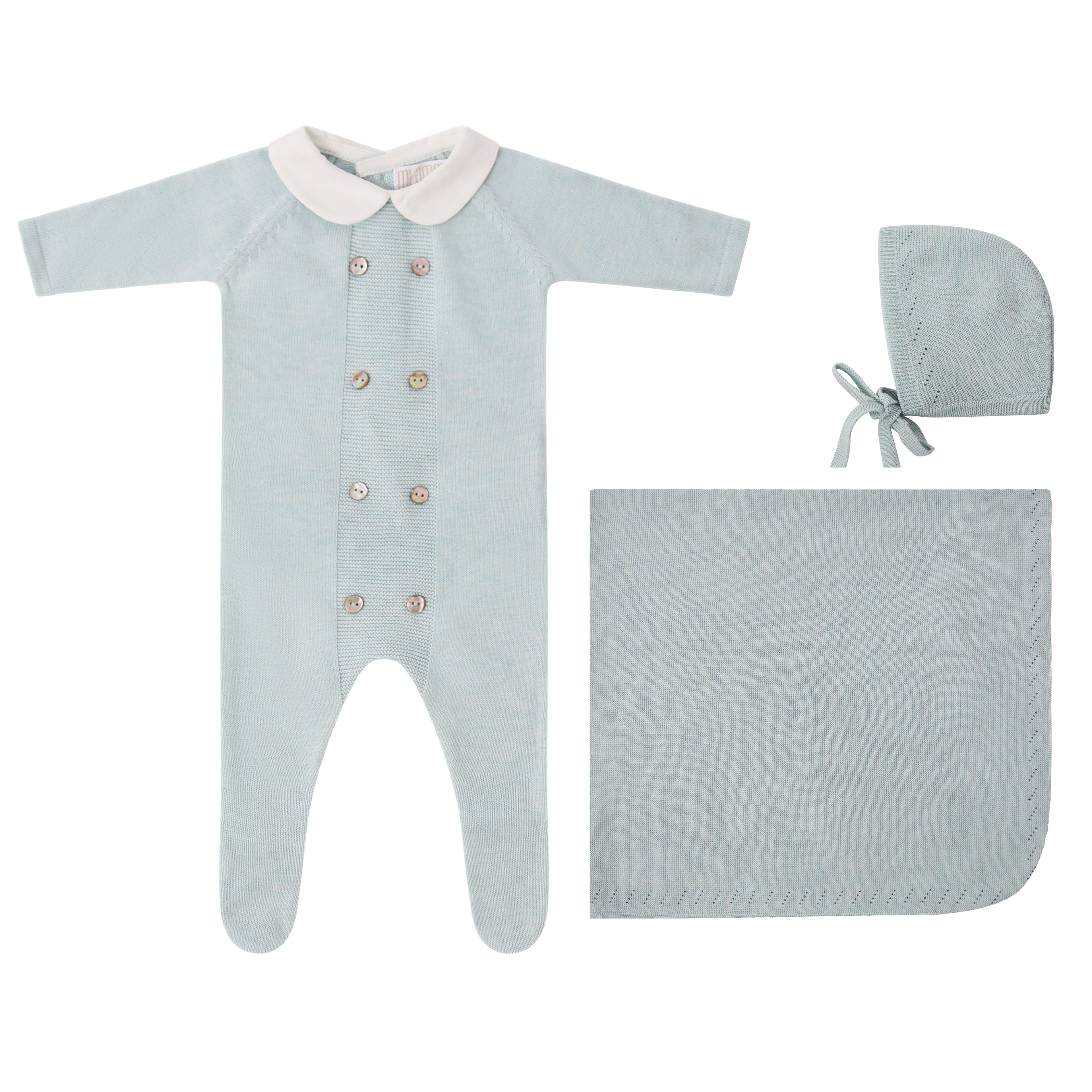 Peter Pan Knit Set - Blue