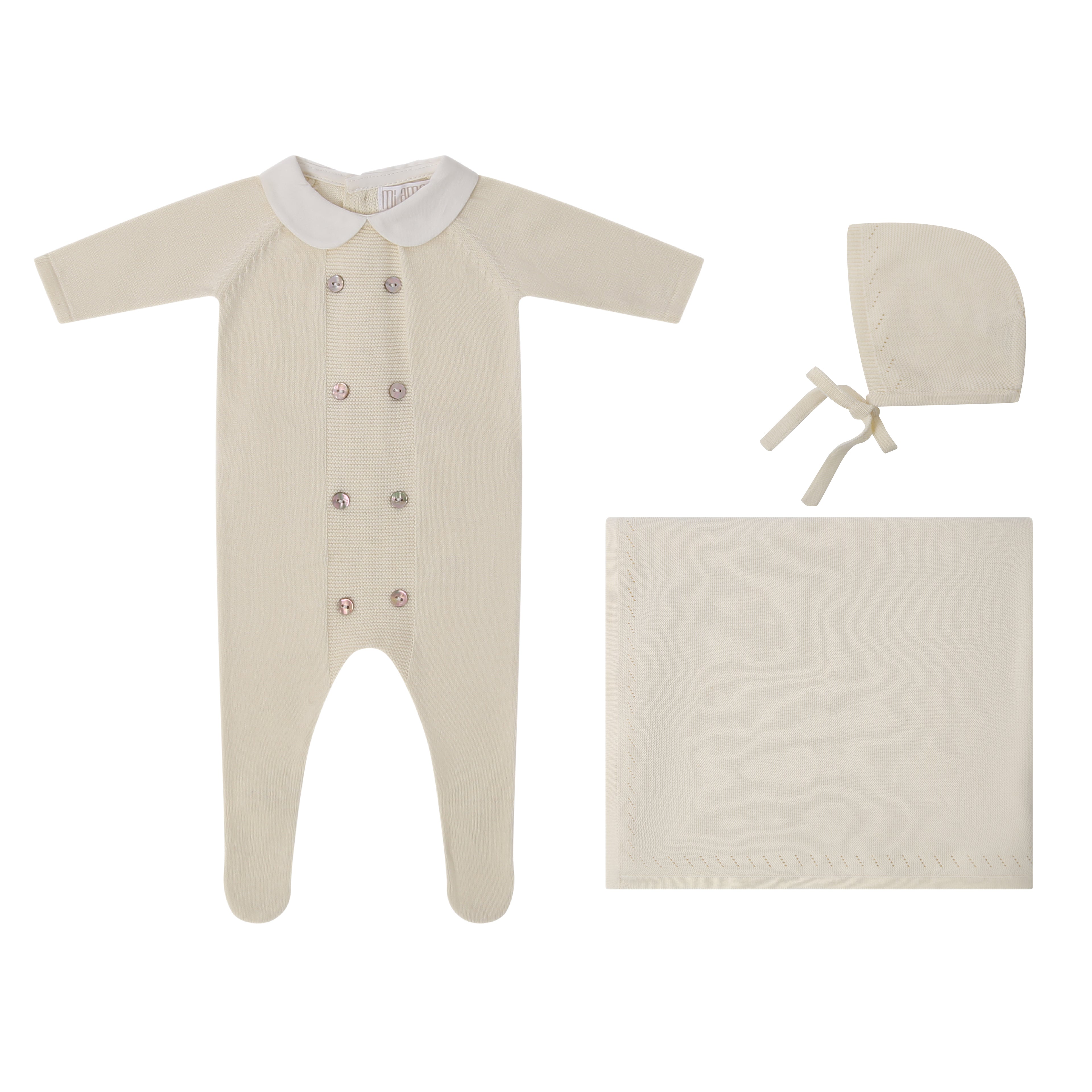 Peter Pan Knit Set - Cream