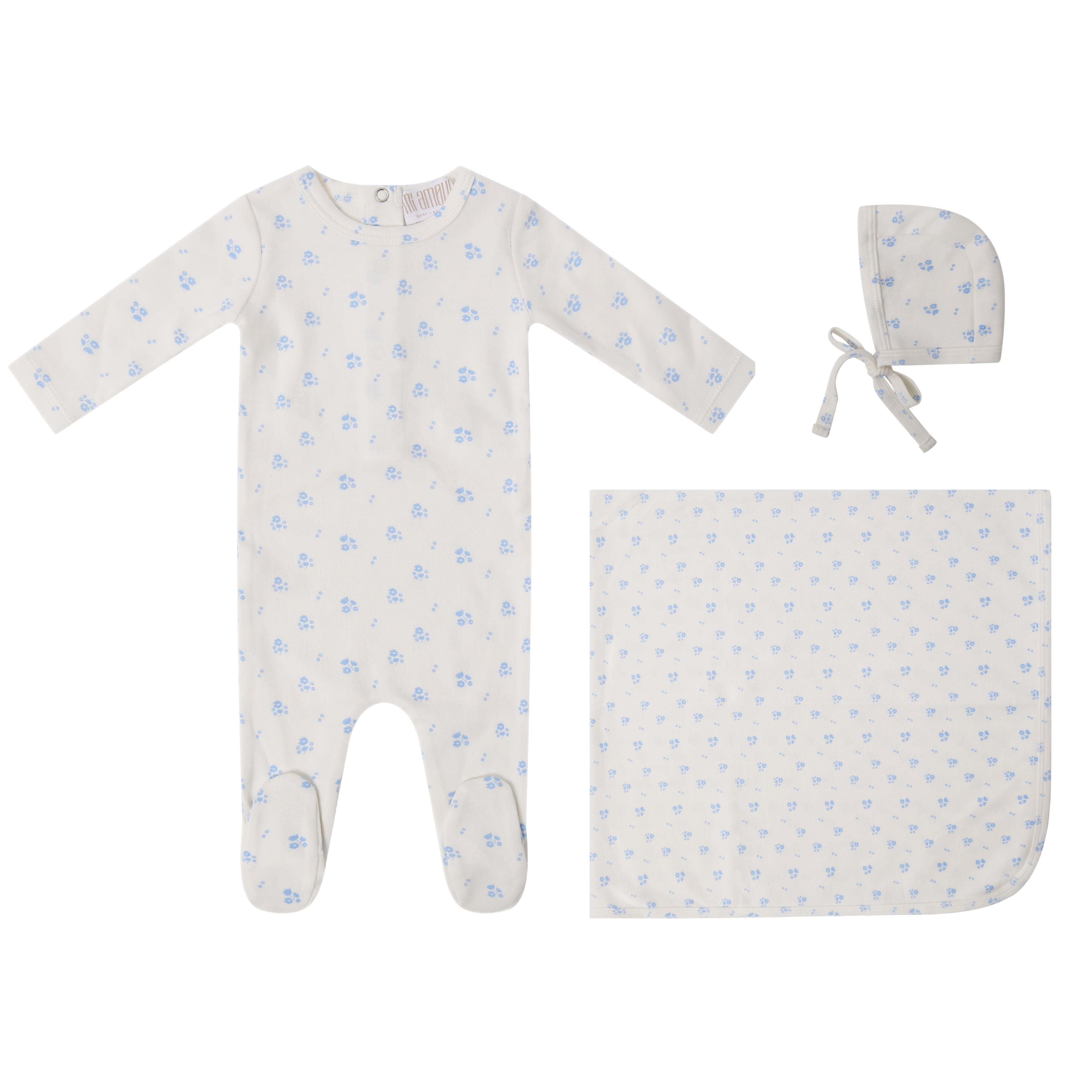 Printed Florals Set - Blue