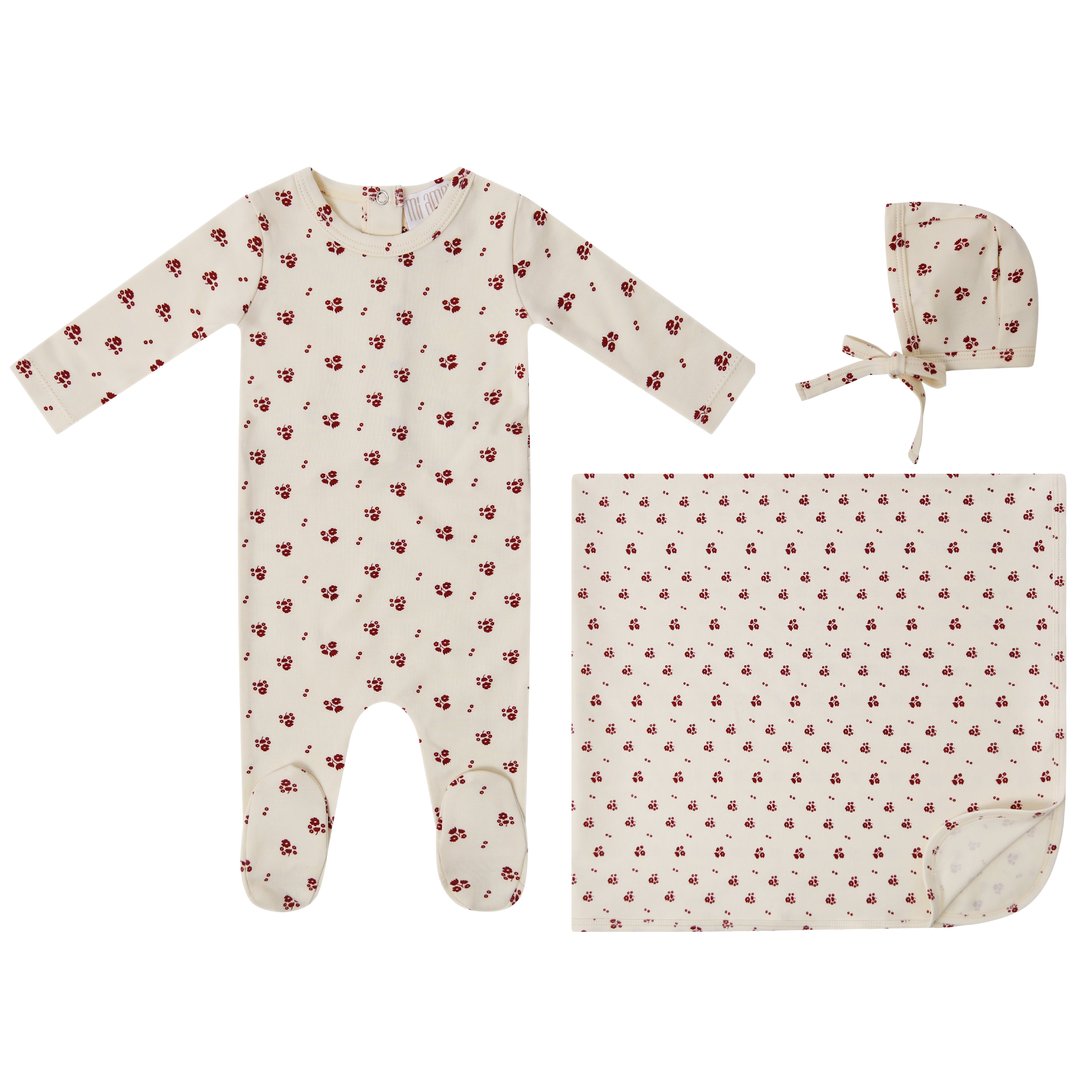 Printed Florals Set - Red