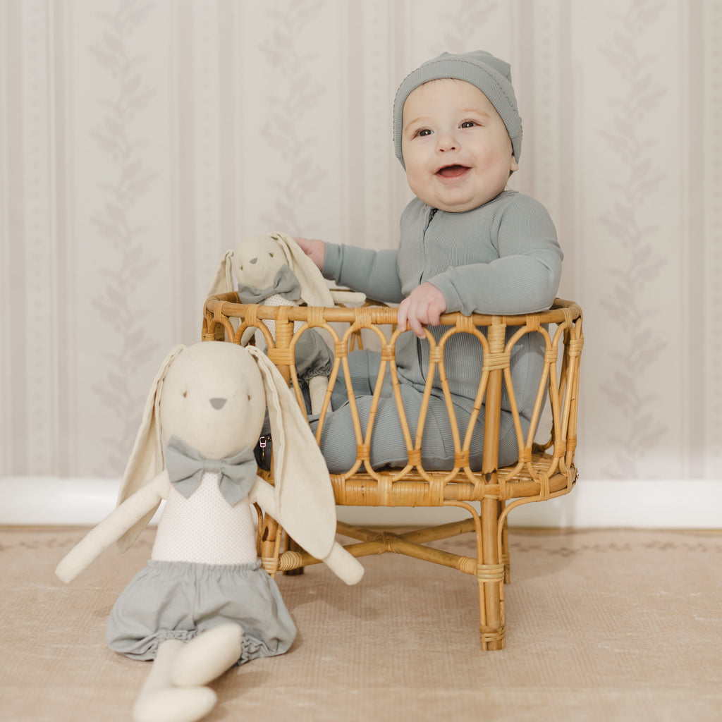 Sweet Dreams Pajamas Footie + Hat - Blue